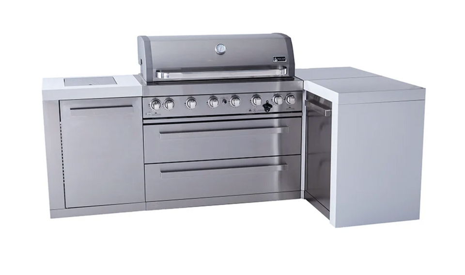 Mont Alpi 6-burner Deluxe Island with a 90-Degree Corner MAi805-D90 - 94''