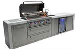 Mont Alpi 805 Deluxe Island with Beverage Center 6-Burner Grill 2 Infrared Burners
